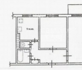 2-комн, 40кв м, этаж 1/4 ул Челюскинцев, 19