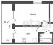 2-комн, 50кв м, этаж 4/10 ул 8 Марта, 32